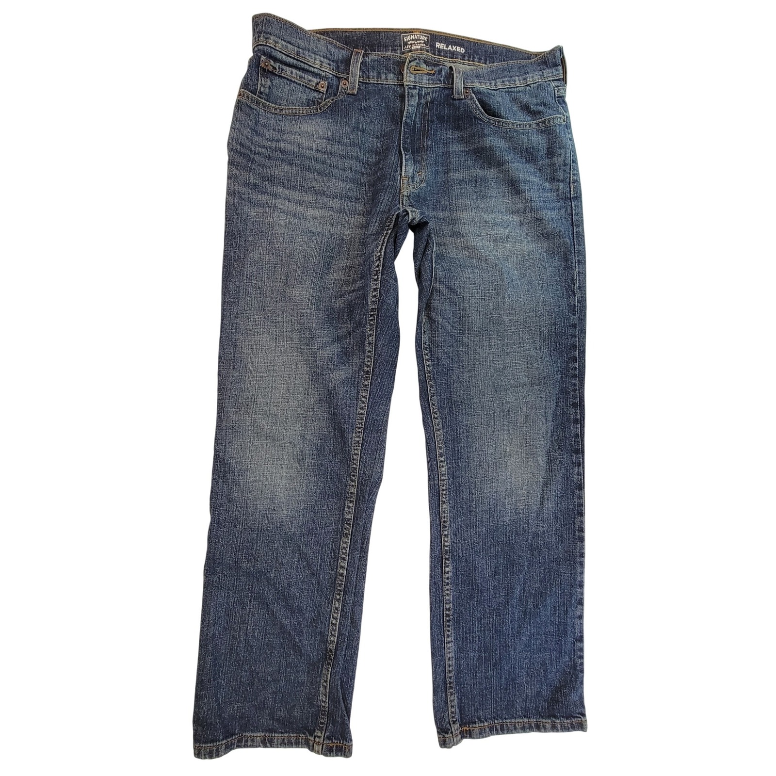 Signature Levi Strauss Gold Relaxed Fit Men Jeans Blue W34 L30